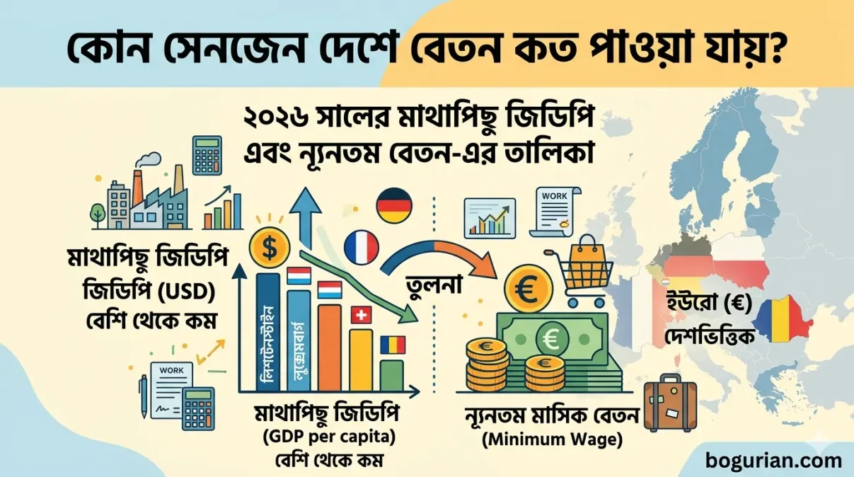 কোন সেনজেন দেশে বেতন কত পাওয়া যায় (bogurian.com)~স্বপ্ন যখন ইউরোপের সেনজেন (Schengen) ওয়ার্ক পামিট~বগুড়িয়ান ডটকম~bogurian.com