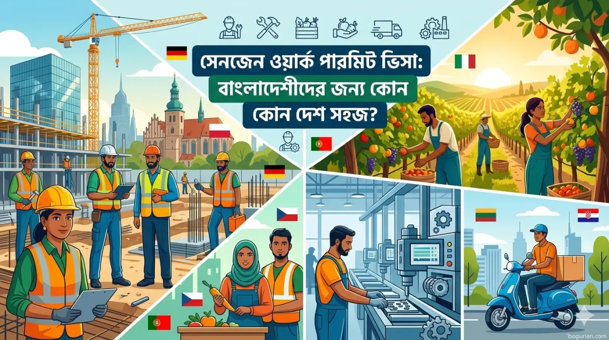 বাস্তবে কোন কোন সেনজেন দেশ বাংলাদেশীদের ওয়ার্ক পারিমট ভিসা দেয় (bogurian.com)~স্বপ্ন যখন ইউরোপের সেনজেন (Schengen) ওয়ার্ক পামিট~বগুড়িয়ান ডটকম~bogurian.com